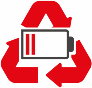 Battery collection and recycling icon